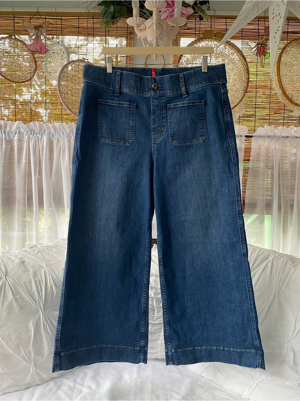 Spanx Wide-Leg Cropped Jeans